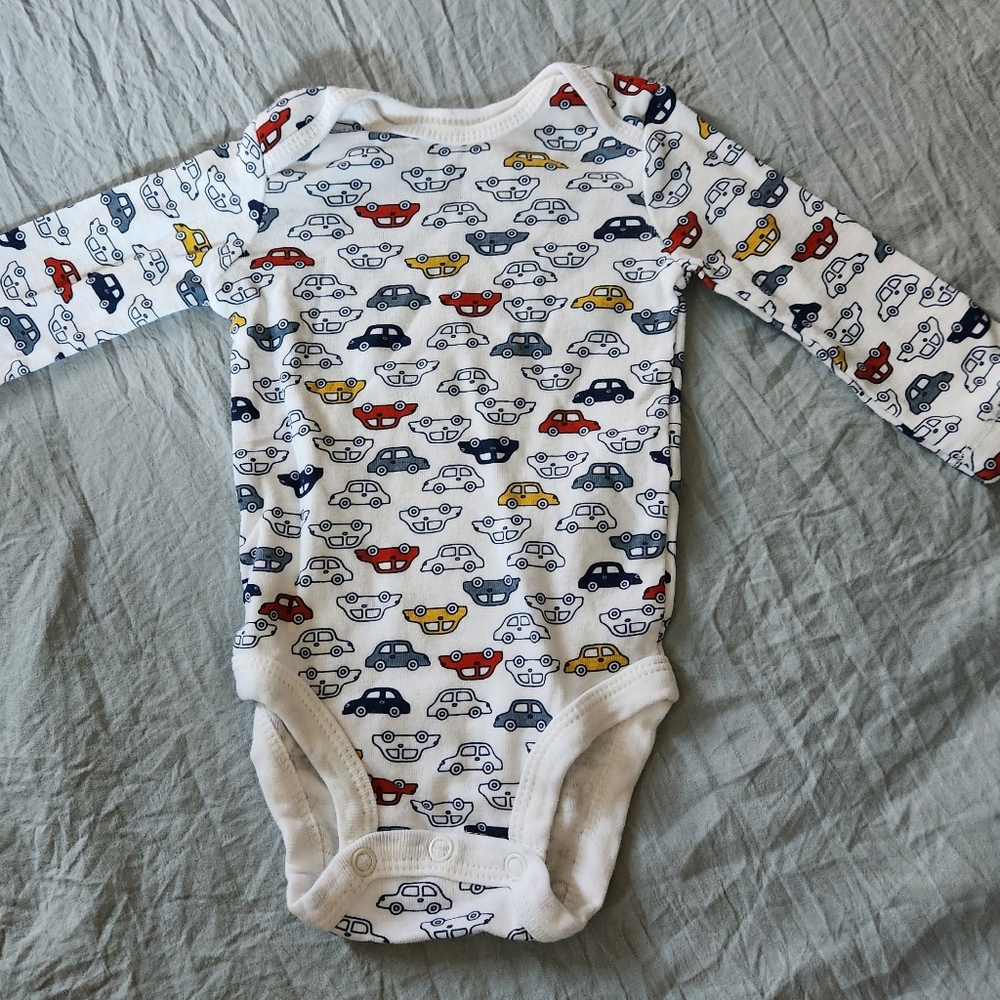 Carter's Baby White Long Sleeve Onesie 3 months